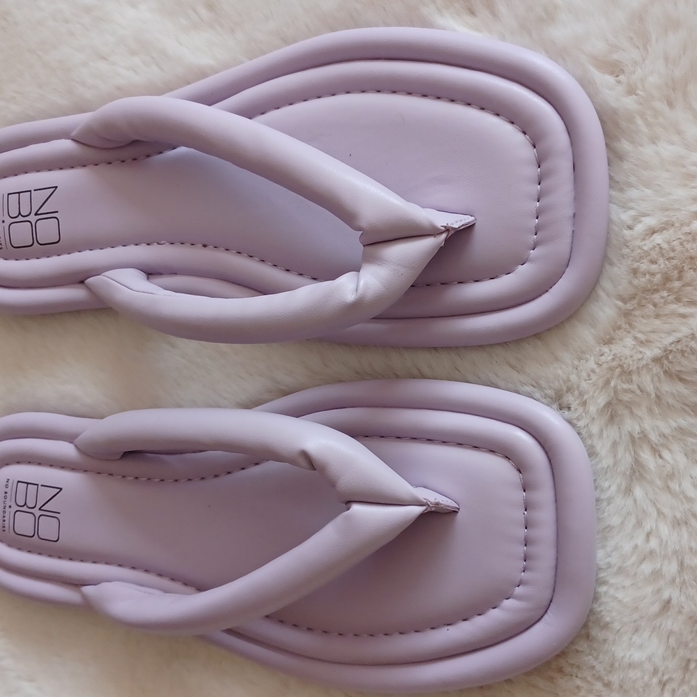 Lavender flip flops
